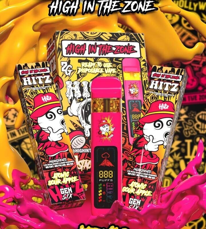 hitz atomic sour apple 2g disposable