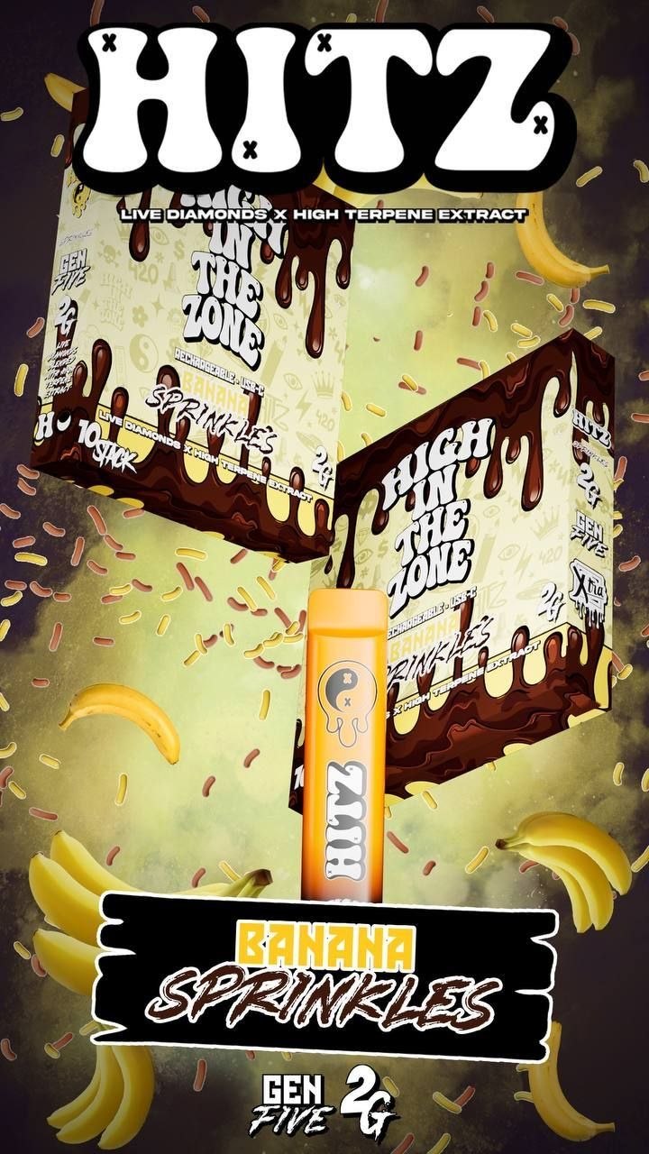 hitz banana sprinkles 2g disposable gen five